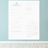 De eerste Amerikaanse inkomstenbelasting formulier Canvas Afdruk (Insitu (Houten vloer))