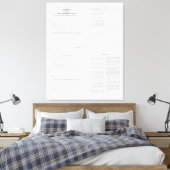 De eerste Amerikaanse inkomstenbelasting formulier Canvas Afdruk (Insitu (Slaapkamer))