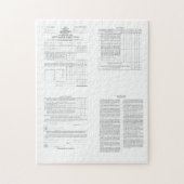 De eerste Amerikaanse inkomstenbelasting formulier Legpuzzel (Verticaal)