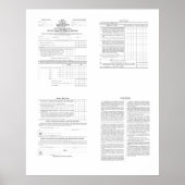 De eerste Amerikaanse inkomstenbelasting formulier Poster (Voorkant)