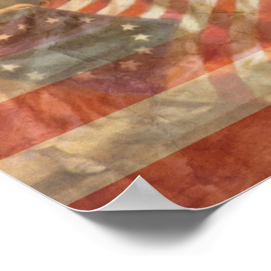 De eerste Amerikaanse vlag Poster (Hoek)
