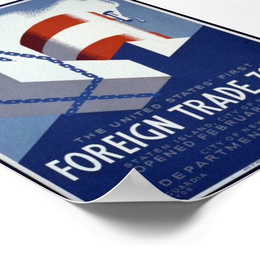 De eerste Amerikaanse vrijhandelszone Poster (Hoek)