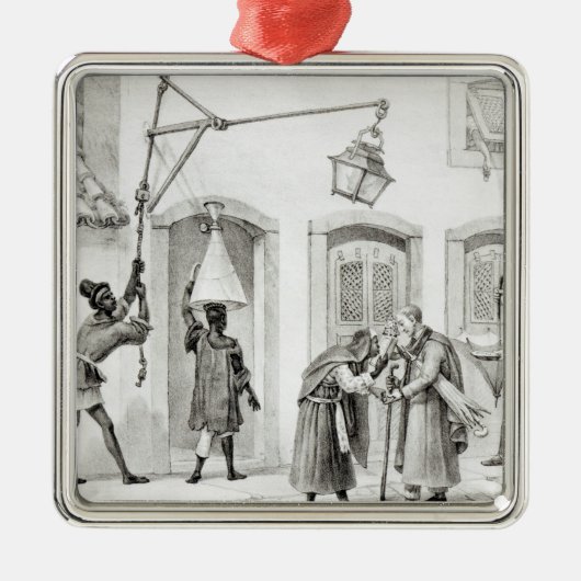 De eerste banen van de ochtend metalen ornament (Voorkant)