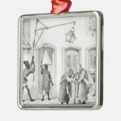 De eerste banen van de ochtend metalen ornament (Links)