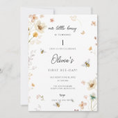 De eerste Bee Birthday, onze kleine honing is één Kaart (Voorkant)