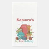 De eerste 'Birthday Paper Guest Towels' van Little Servet (Voorkant)