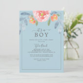 De eerste bloem is een Baby shower Invitati Kaart (Staand voorkant)