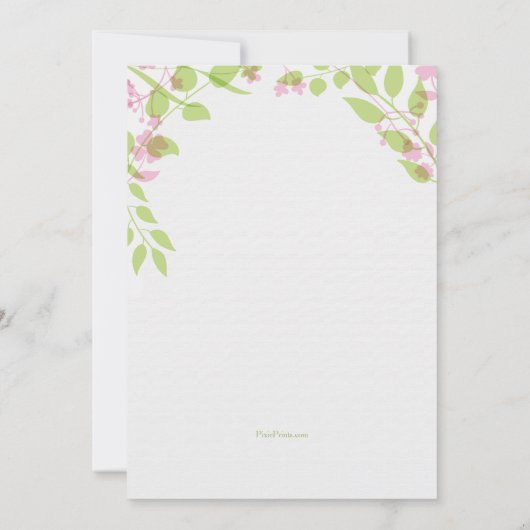 De eerste bloemen uitnodiging van de lente (Achterkant)