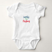 DE EERSTE CHRISTMAS-bodysuit IS GEVANGEN Romper (Voorkant)