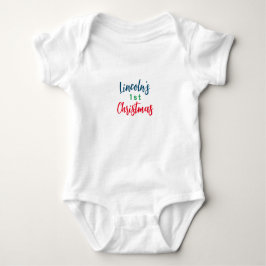 DE EERSTE CHRISTMAS-bodysuit IS GEVANGEN Romper
