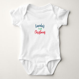 DE EERSTE CHRISTMAS-bodysuit IS GEVANGEN Romper