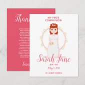 De eerste communie bedankt haar voor het kaarden a (Voorkant / Achterkant)