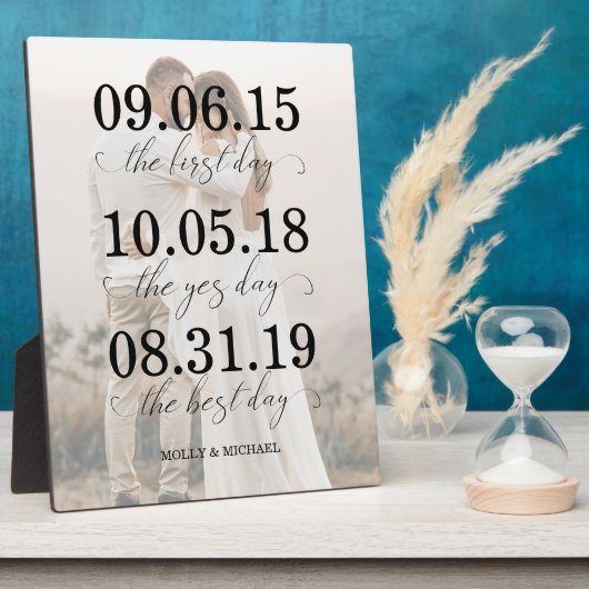 De eerste dag, de Ja Dag, de Beste Dag Foto Fotoplaat (Zijkant)