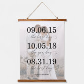 De eerste dag, de Ja Dag, de Beste Dag Foto Hangend Wandkleed (Voorkant)