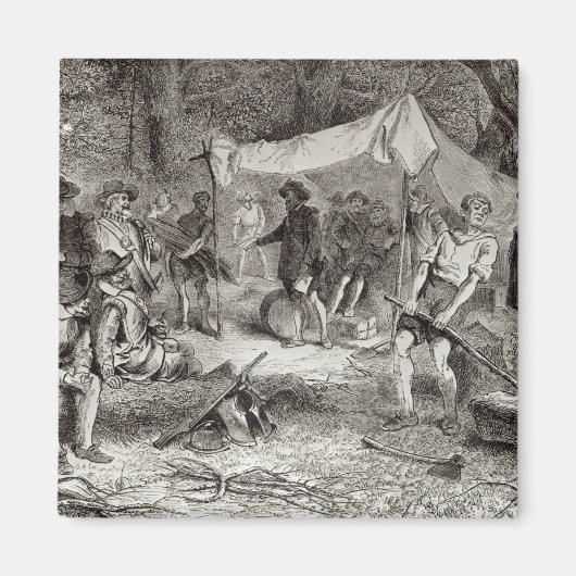 De eerste dag in Jamestown Magneet (Voorkant)