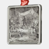 De eerste dag in Jamestown Metalen Ornament (Links)