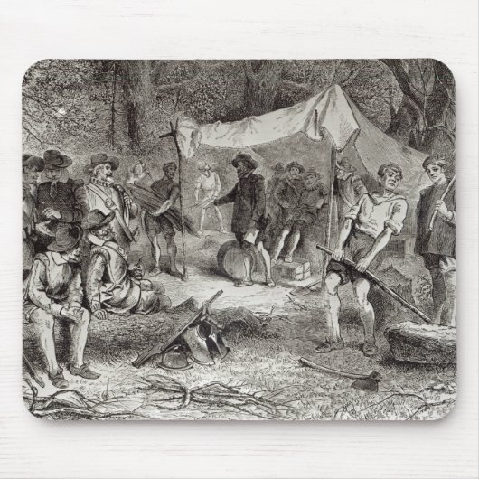 De eerste dag in Jamestown Muismat (Voorkant)