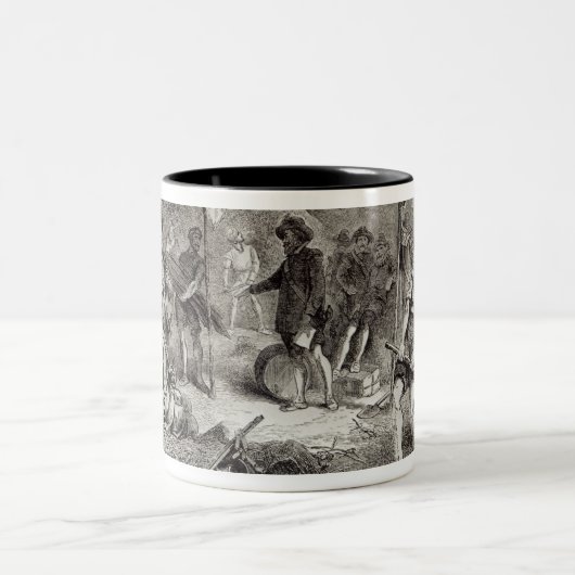 De eerste dag in Jamestown Tweekleurige Koffiemok (Center)