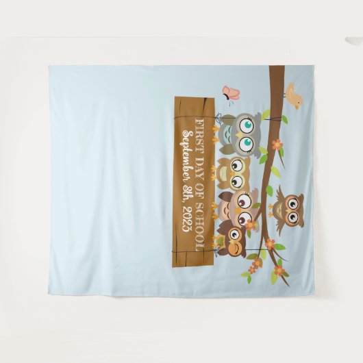 De eerste dag van de fotografie van de School Wandkleed (Voorkant (horizontaal))