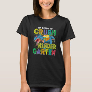 De eerste dag van de kinderdagverblijf Dinosaur na T-shirt