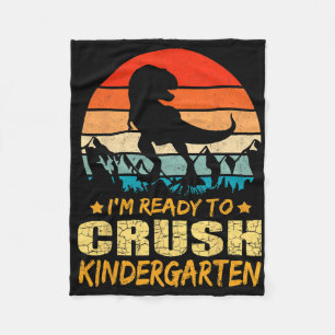 De eerste dag van de kleuterschool ben ik klaar om fleece deken