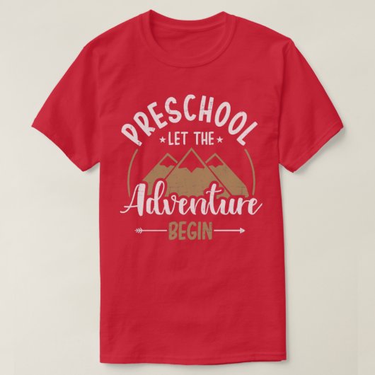 De eerste dag van de kleuterschool laat het avontu t-shirt (Design voorkant)
