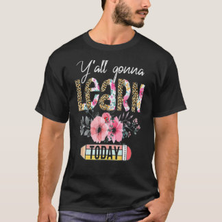 De eerste dag van de school leren jullie vandaag o t-shirt