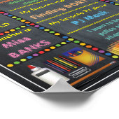 De eerste dag van de voorschoolse, bordfoto-jongen poster (Hoek)