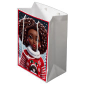 De eerste dag van Kerstmis" Cadeauzak Medium Cadeauzakje (Voorkant Gekanteld)