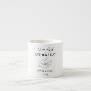 De eerste dag van onze vader   Baby naam, papa & j Espresso Kop
