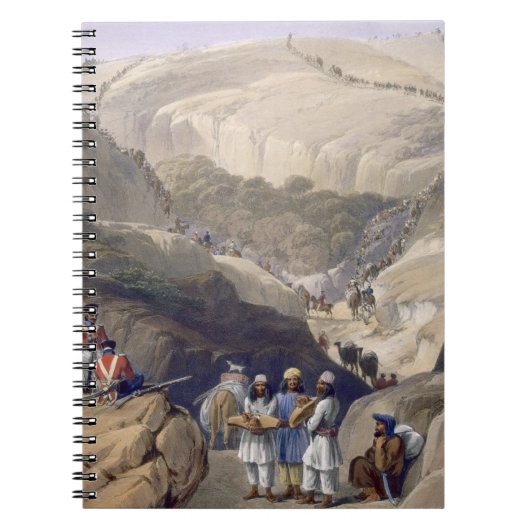 De eerste daling door de Koojah-pas, van 'S Notitieboek (Voorkant)