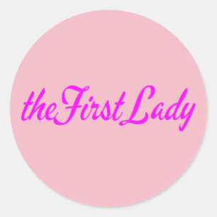 De eerste dame ronde sticker