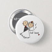 De eerste dansButton van New Husband en Wife Ronde Button 5,7 Cm (Voorkant /achterkant)