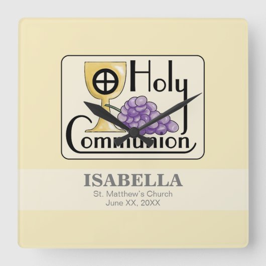 De eerste de Personaliseerbare Druiven en Kop van Vierkante Klok (Voorkant)