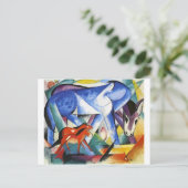 De eerste dieren van Franz Marc Briefkaart (Staand voorkant)