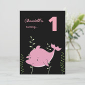 De eerste dolfijn onder het Zee 'Birthday' Kaart (Staand voorkant)