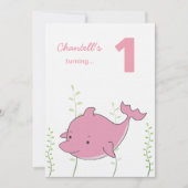 De eerste dolfijn onder het Zee 'Birthday' Kaart (Voorkant)