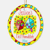 De eerste donatie van de baby - eenzijdig keramisch ornament (Links)