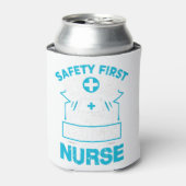 De eerste drink van de veiligheid met een verpleeg blikjeskoeler (Blikje Voorkant)