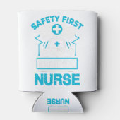 De eerste drink van de veiligheid met een verpleeg blikjeskoeler (Achterkant)