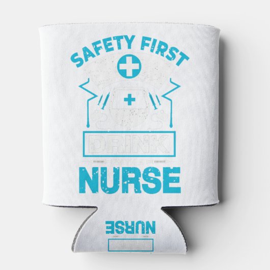 De eerste drink van de veiligheid met een verpleeg blikjeskoeler (Achterkant)