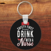 De eerste Drink van de veiligheid met een verpleeg Sleutelhanger (Voorkant)