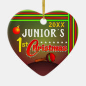De eerste eerste eerste kerstdag van de baby keramisch ornament (Voorkant)