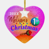 De eerste eerste eerste kerstdag van de baby keramisch ornament (Voorkant)