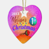 De eerste eerste eerste kerstdag van de baby keramisch ornament (Links)