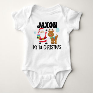 De eerste eerste kerstkerstkerstkerstman van baby romper