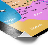 De eerste eeuw van de kaart van Israël Foto Afdruk (Hoek)