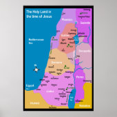 De eerste eeuw van de kaart van Israël Poster (Voorkant)