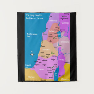 De eerste eeuw van de kaart van Israël Wandkleed
