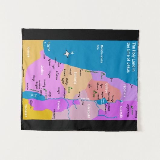 De eerste eeuw van de kaart van Israël Wandkleed (Voorkant (horizontaal))